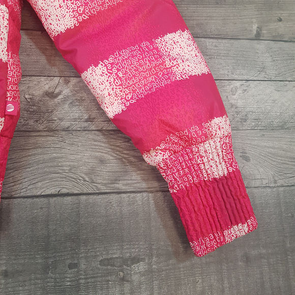 Adidas Neo Womens Plaid Duck Down Puffer Jacket Medium Pink Check Funky BNWT - Picture 5 of 15